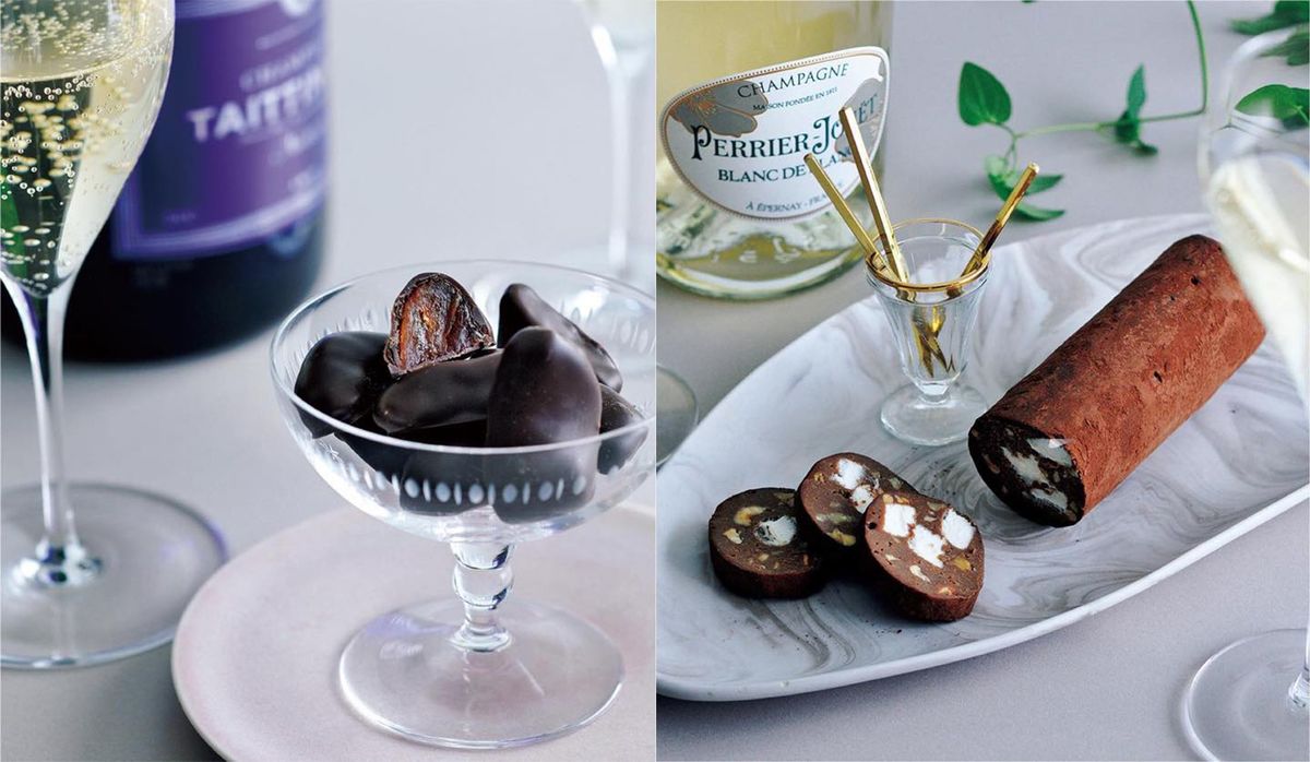 2本シャンパンとモーツァルト チョコレート2本シャンパンと