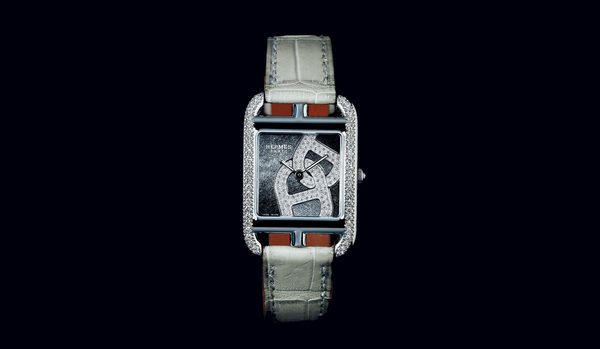 腕時計 HERMES エルメス マザーオブパール ケープコッド PM 時計 美品 アートのような文字盤、エルメス『《ケープコッド》シェーヌ・ダンクル