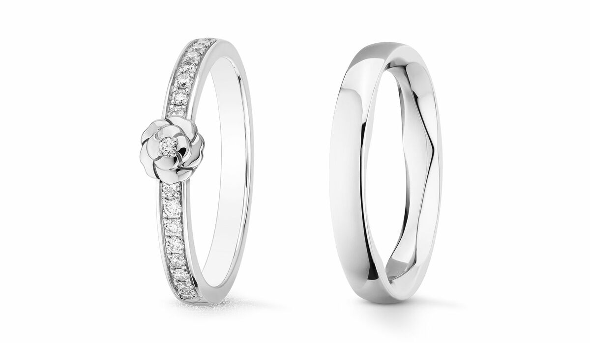 【る】カメリア コレクション マリッジリング プラチナ カメリア コレクション マリッジリング プラチナ | CHANEL シャネル