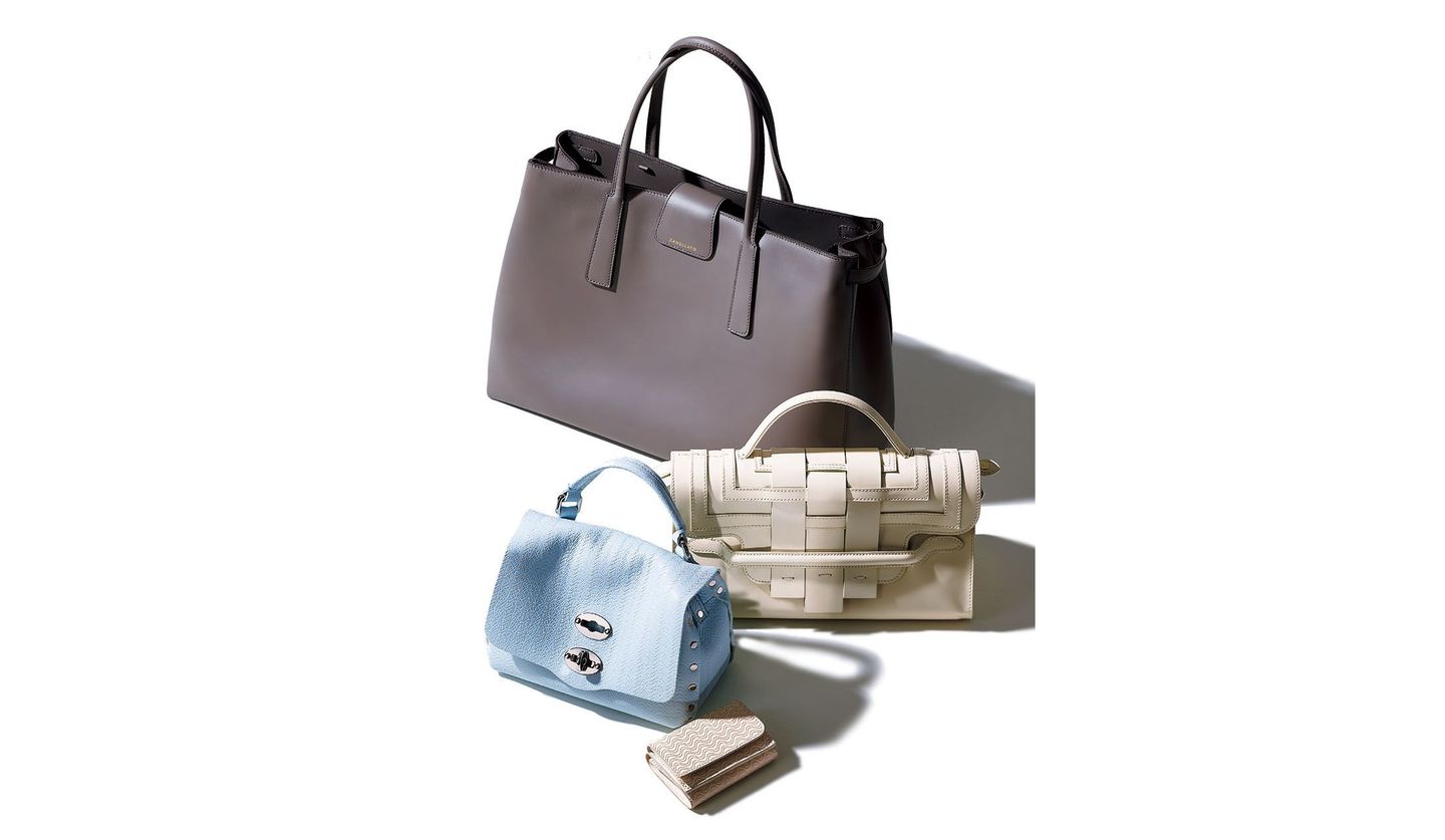 ザネラートのバッグ「デュオ メトロポリタン」、「ポスティーナ BABY アルケ」、「ニーナ S パッサンテ」と財布「コンパクト」