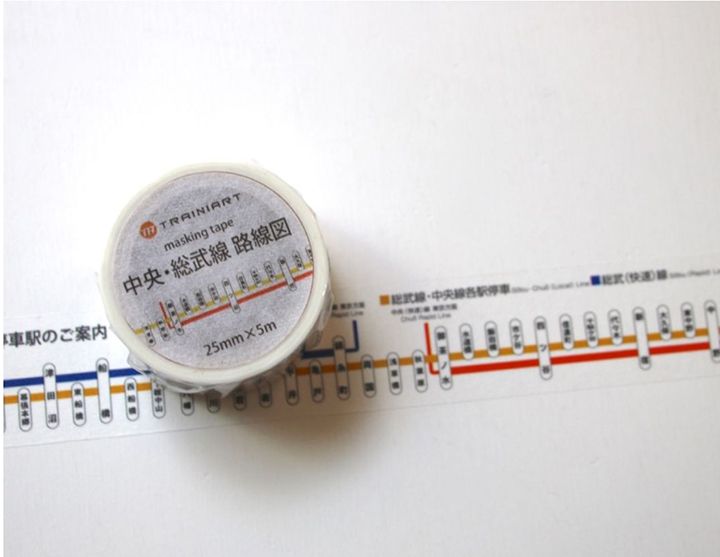 「中央・総武線路線図マスキングテープ」¥462