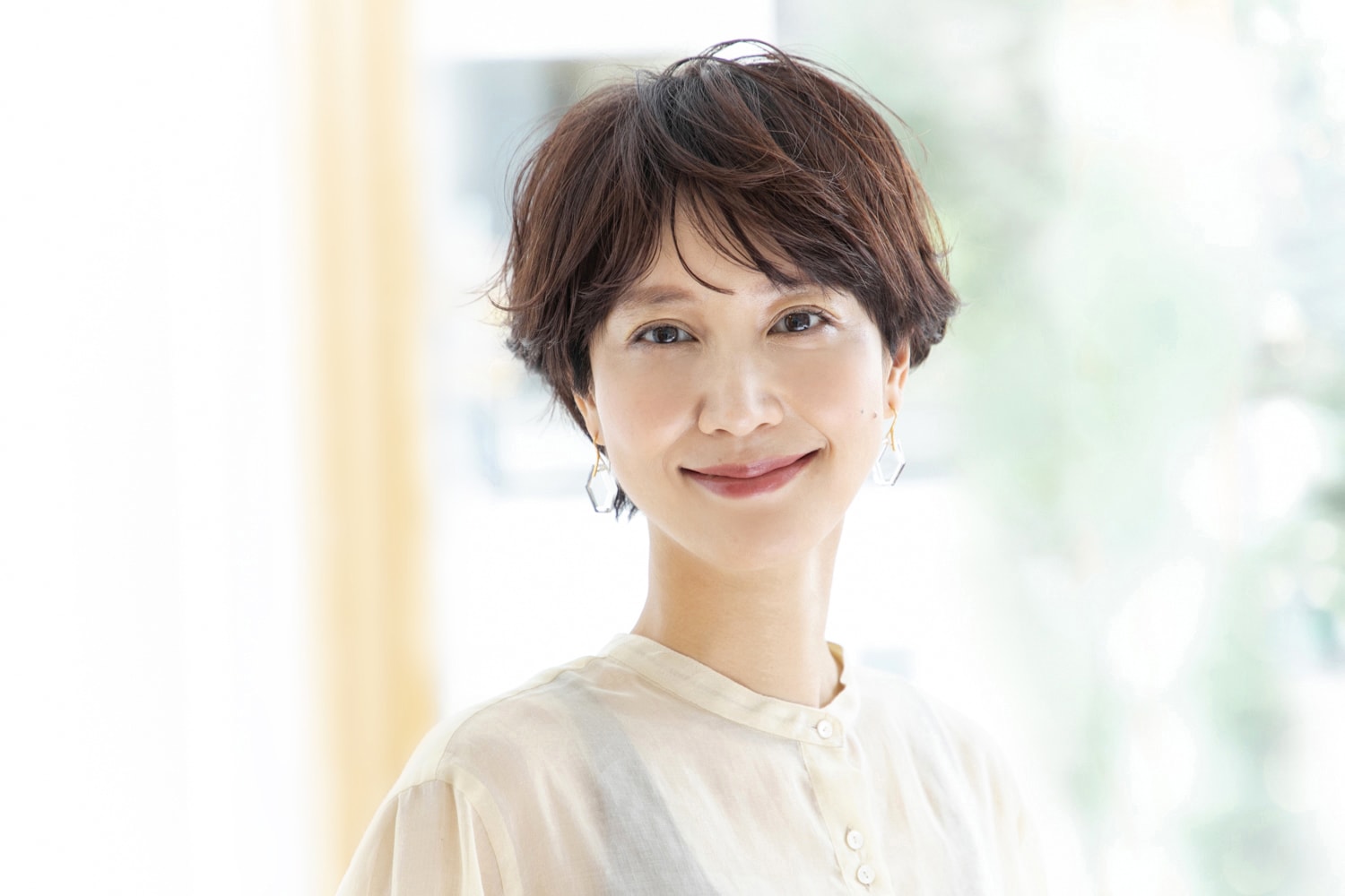 マッシュラインで優し気に!コンパクトな菱形ショート。