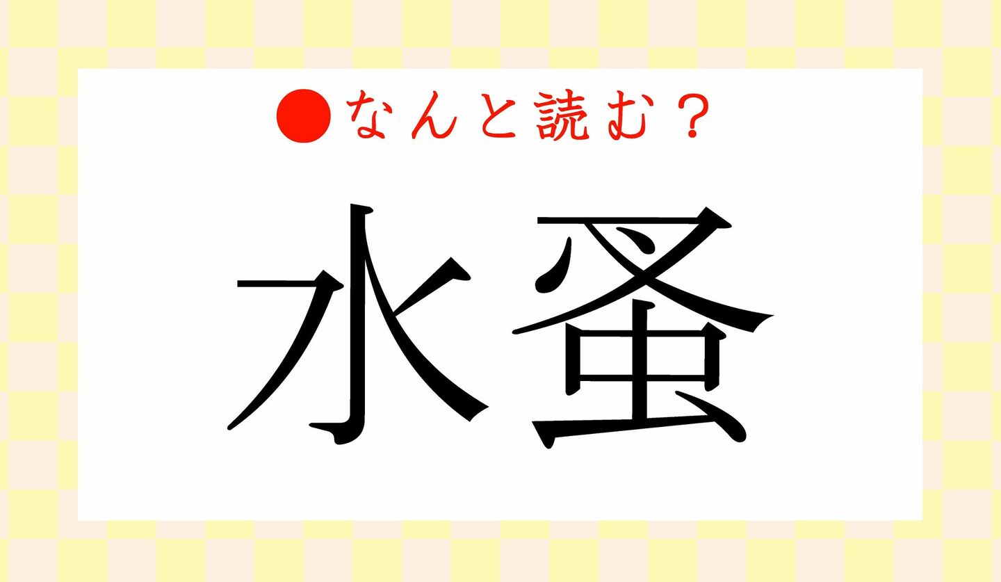 日本語クイズ　出題画像　難読漢字　「水蚤」なんと読む？