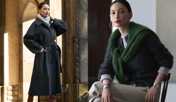 セオリーリュクス|上質なコート&ニットで完成する冬の洗練ワードローブ