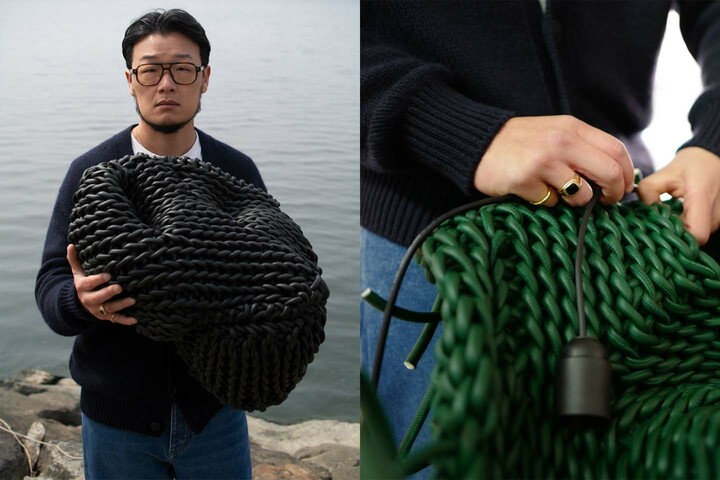 韓国人アーティストのイ・カンホとインスタレーション『Lightful』の制作の様子