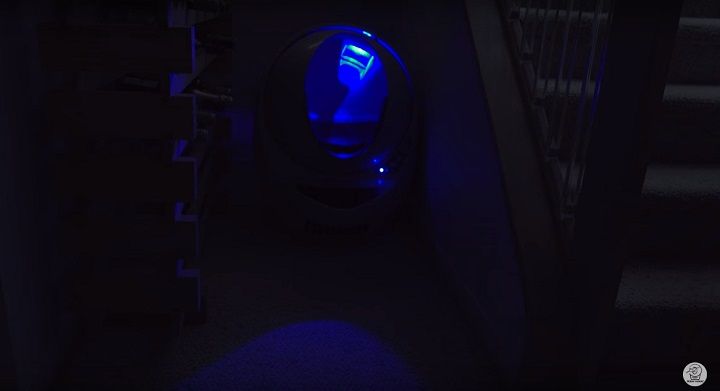 このシチュエーションでおトイレする愛猫の姿、どんな感じになるのかちょっと見てみたいですね(笑)〔出展元:Litter-Robot公式YouTube〕