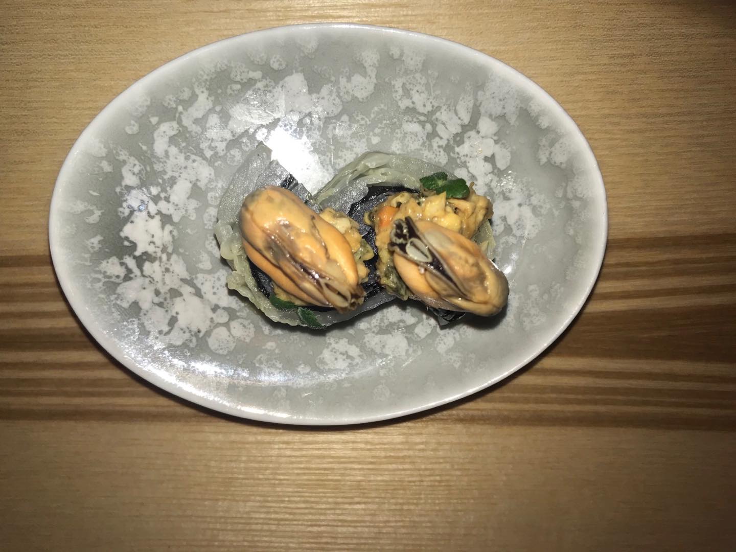 ムール貝の白菜ロール