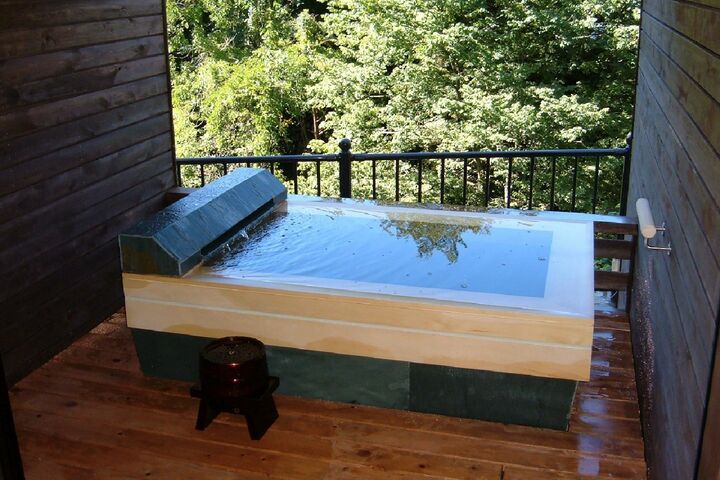 客室露天風呂の一例