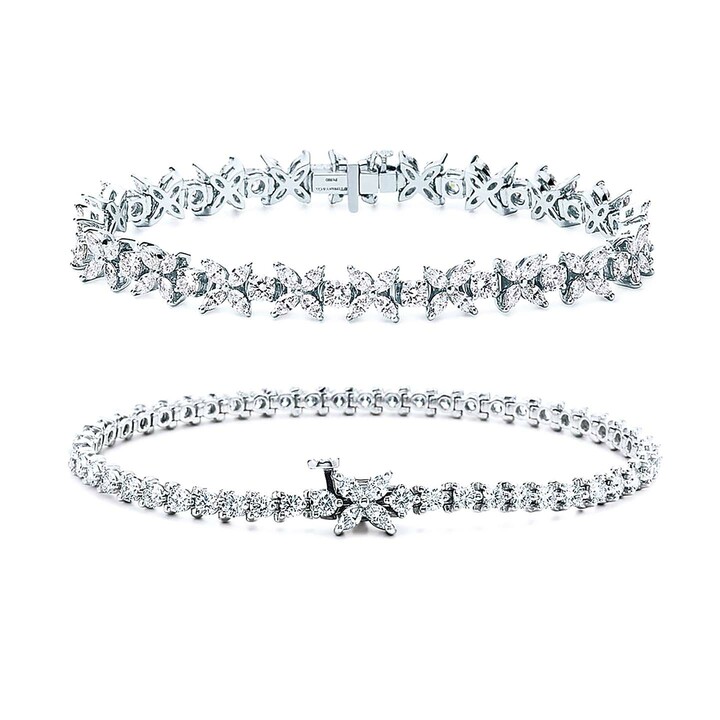 ティファニーのダイヤモンドブレスレット2種