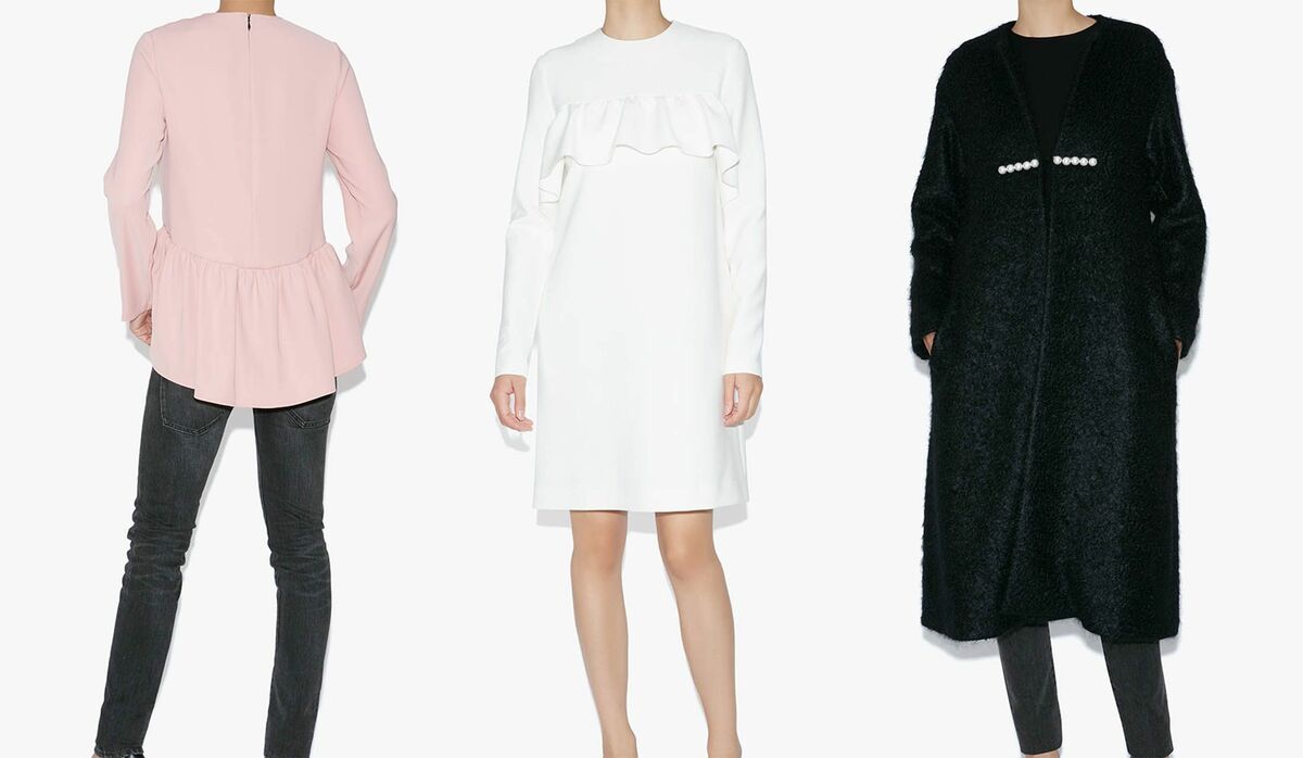 YOKO CHANホワイト パール半袖 ひざ丈ワンピース滝川クリステルさん