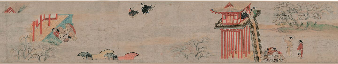 《吉備大臣入唐絵巻》 (部分)