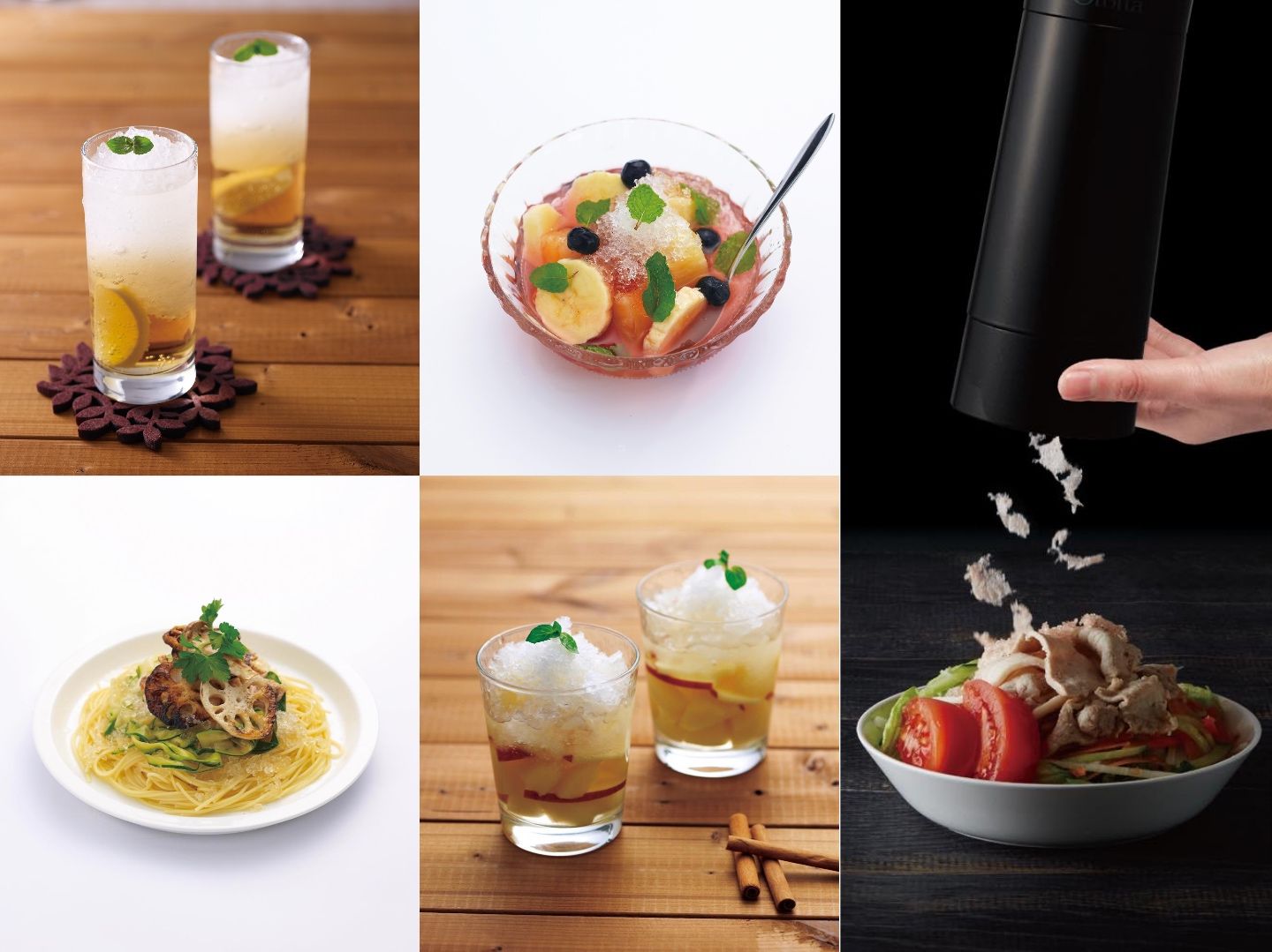 スイーツだけじゃなく、おしゃれなドリンクやお料理にも使えます。