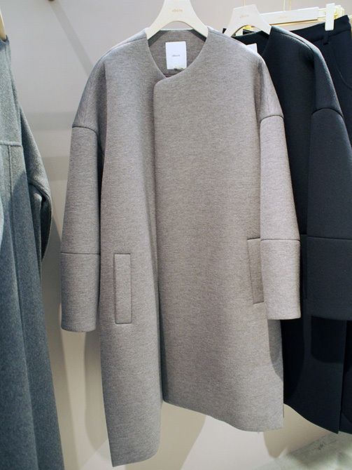 ebure(エブール)2017秋冬展示会ノーカラーコート¥48,000