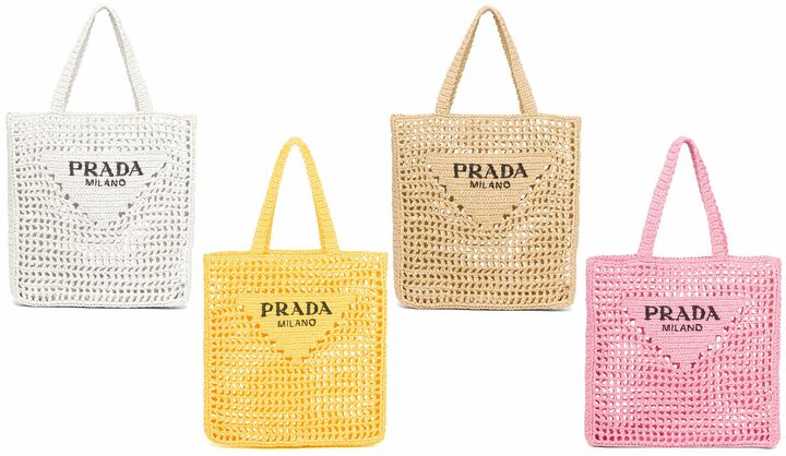 PRADA - pradaプラダ ラフィアトートバッグの+rallysantafesinooficial.com