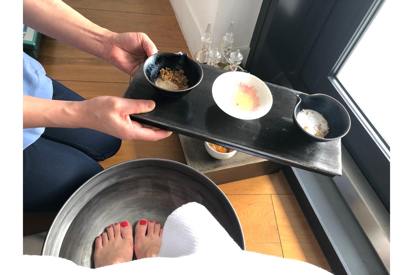 フットバスで足元からリフレッシュ。