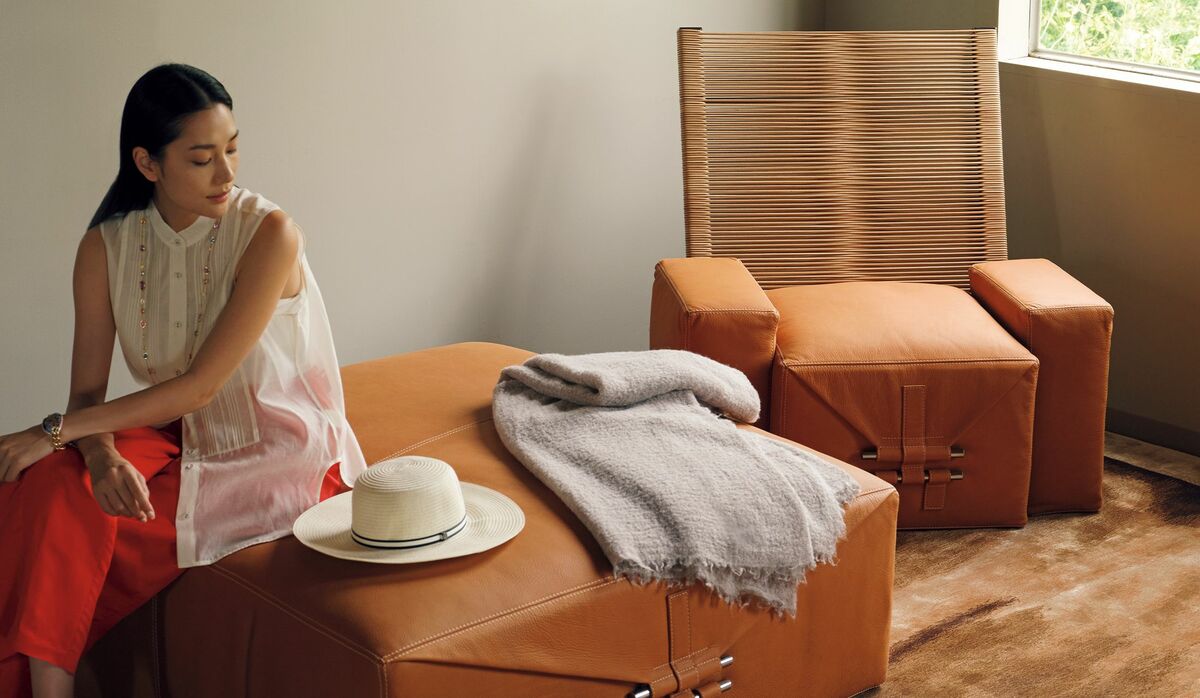 カッシーナ　ブラウンレザー アームチェア カッシーナ ブラウンレザー アームチェア