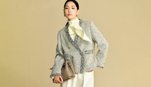 唯一無二のエレガンスを演出してくれる「エブール」のジャケット｜パステルトーンのミックスカラーが春らしい