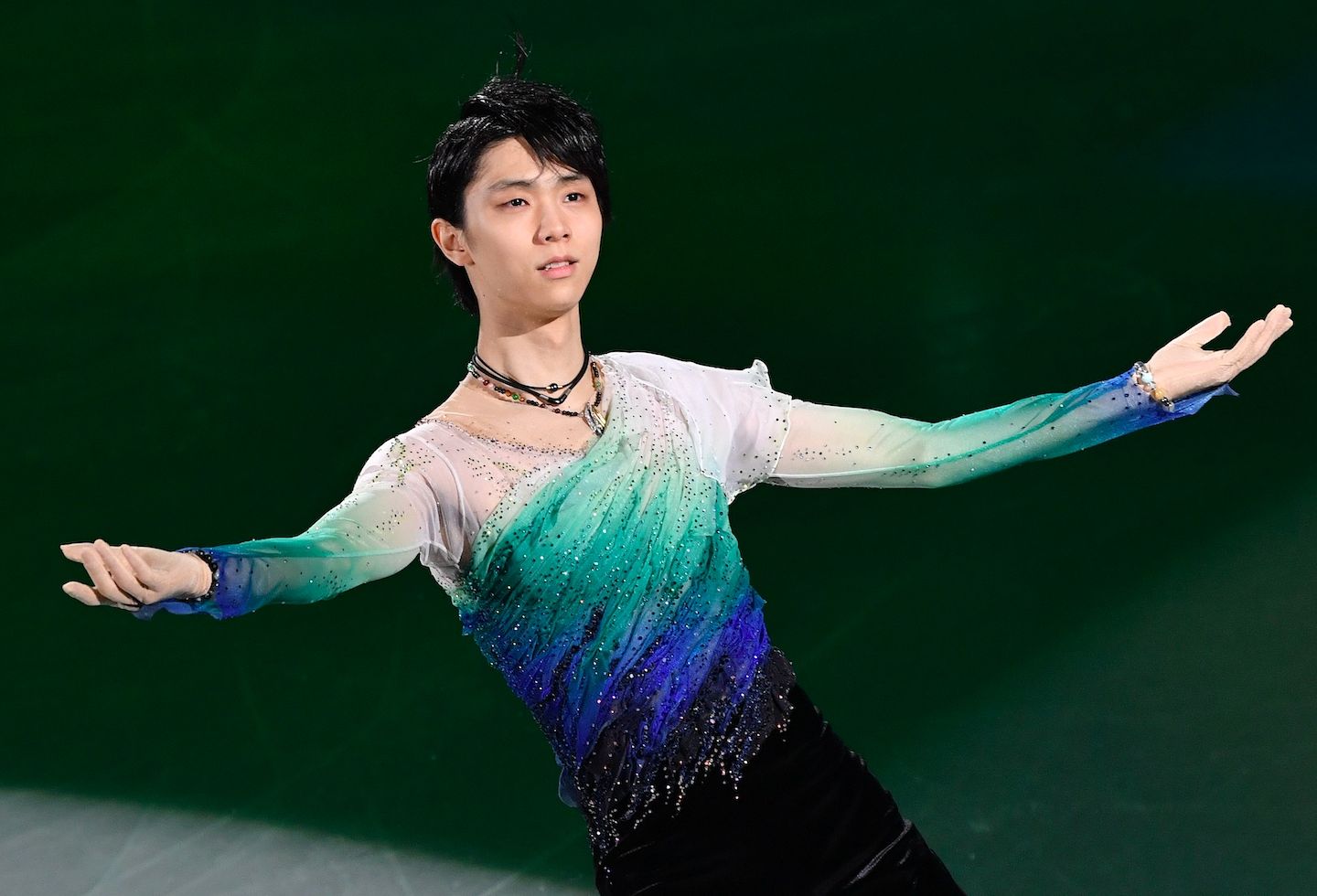 四大陸選手権のエキシビションでの羽生結弦選手 写真:AFP/アフロ