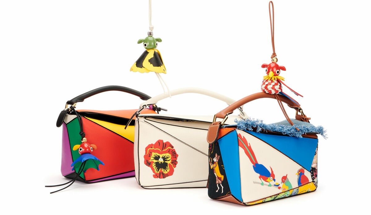 LOEWE ロエベ バッグチャーム フラッフィ パズ チャーム フラッフィ パズ チャーム ブラック - LOEWE