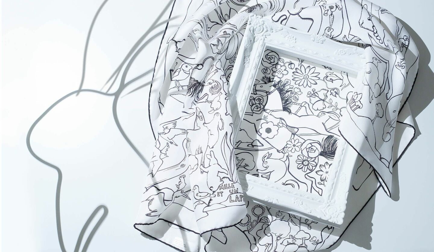 エルメスの新作カレは、日本人アーティストが描いたウサギが ...