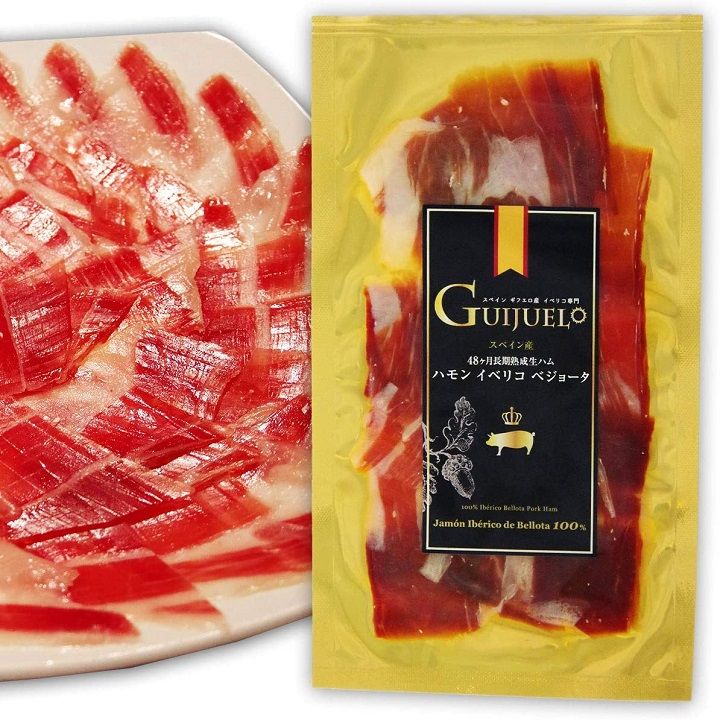 「[ギフエロ(Guijuelo)] 生ハム イベリコ豚 ハモン イべリコ ベジョータ100% 48ヶ月 長期熟成 40g」
