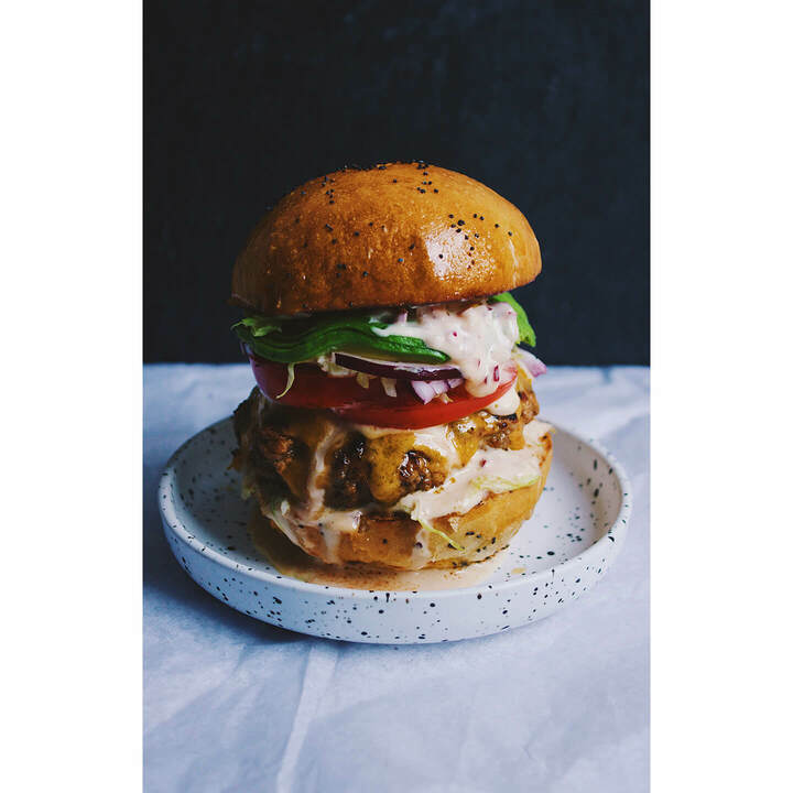 ボリューミーなハンバーガー