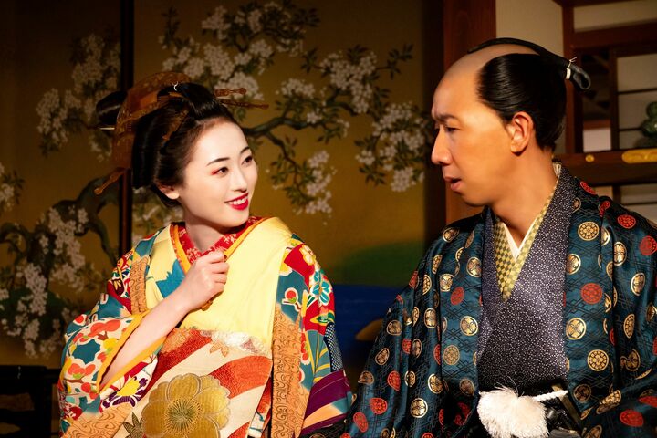 誰袖花魁(福原遥さん)の押しの強さ、手練手管は第23回も健在。実在するモデルがいるだけに、「まだ生きてる」 (C)NHK