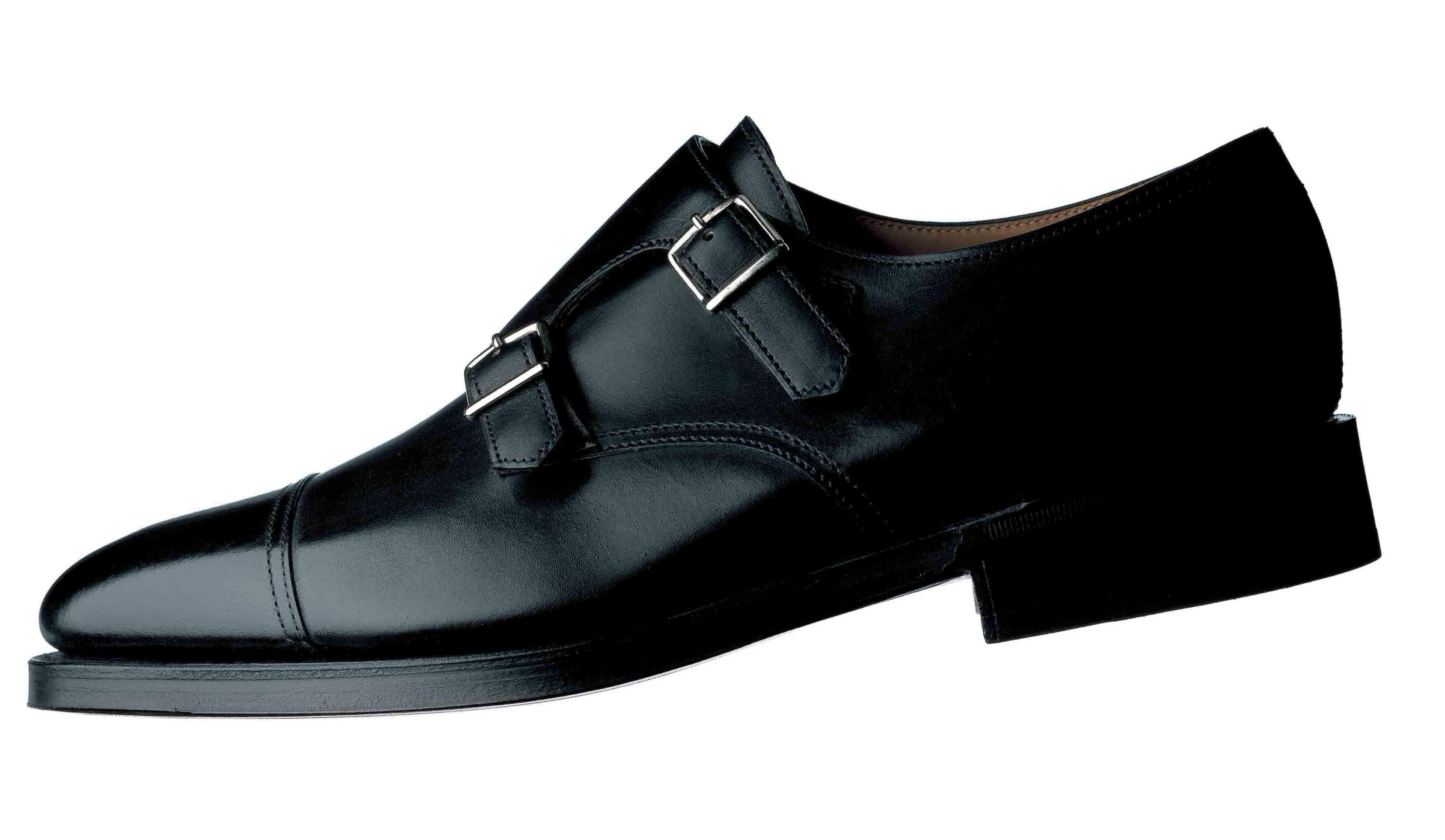 ジョンロブの黒のダブルモンクの靴