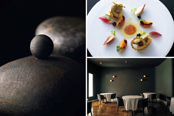 「La Cime」の店内、料理カット
