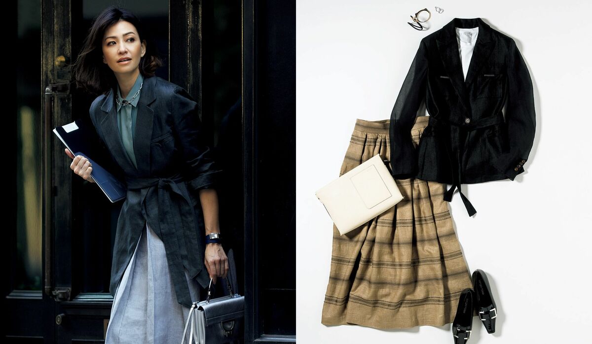 きちんと感を優美なフォルムで体現した、今どき「オフィススタイル」5