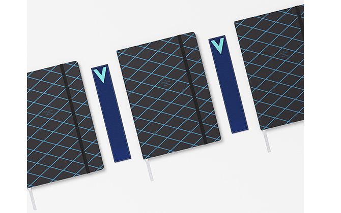 カイエ・アンドレMM[ノートブック]各￥22,000、マルク・パージュ ジャン ポール[しおり]各￥14,000（すべて税別）