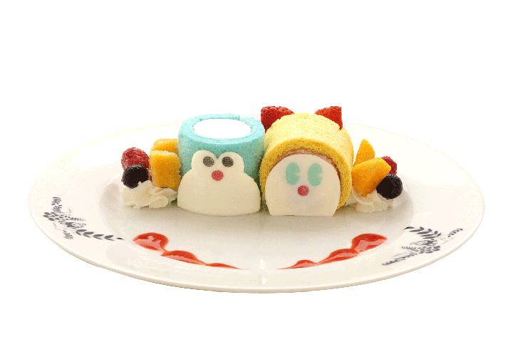 ドラえもんとドラミちゃんが可愛いロールケーキ。さわやかソーダクリームロールとイチゴムースのコンビ「ドラドラロール」¥1,250