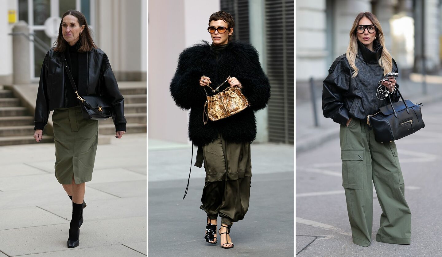 黒×カーキの装いを愛用するアネット・ウェーバー、メラニー・キーバック、オズヌール・シナニ