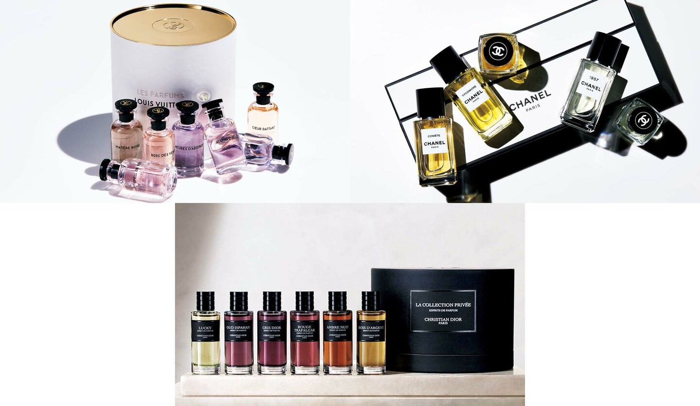 「ルイ・ヴィトン」「シャネル」「ディオール」のフレグランスコレクション