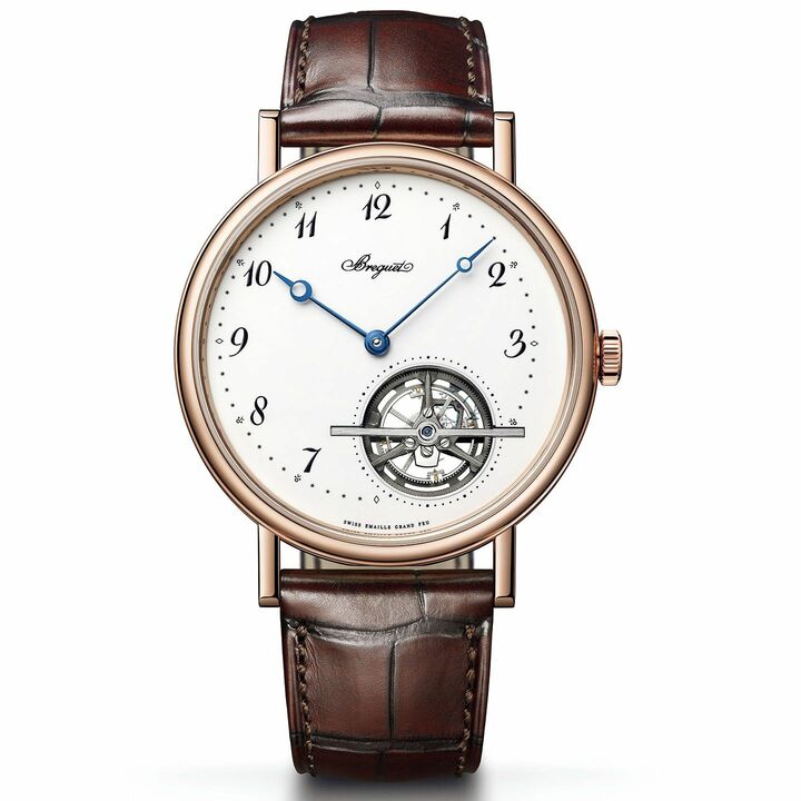 「クラシック トゥールビヨン エクストラ-フラット オートマティック 5367」￥15,970,000 自動巻き【ケース径：41mm】［ローズゴールドケース×アリゲーターストラップ］（ブレゲ ブティック銀座）