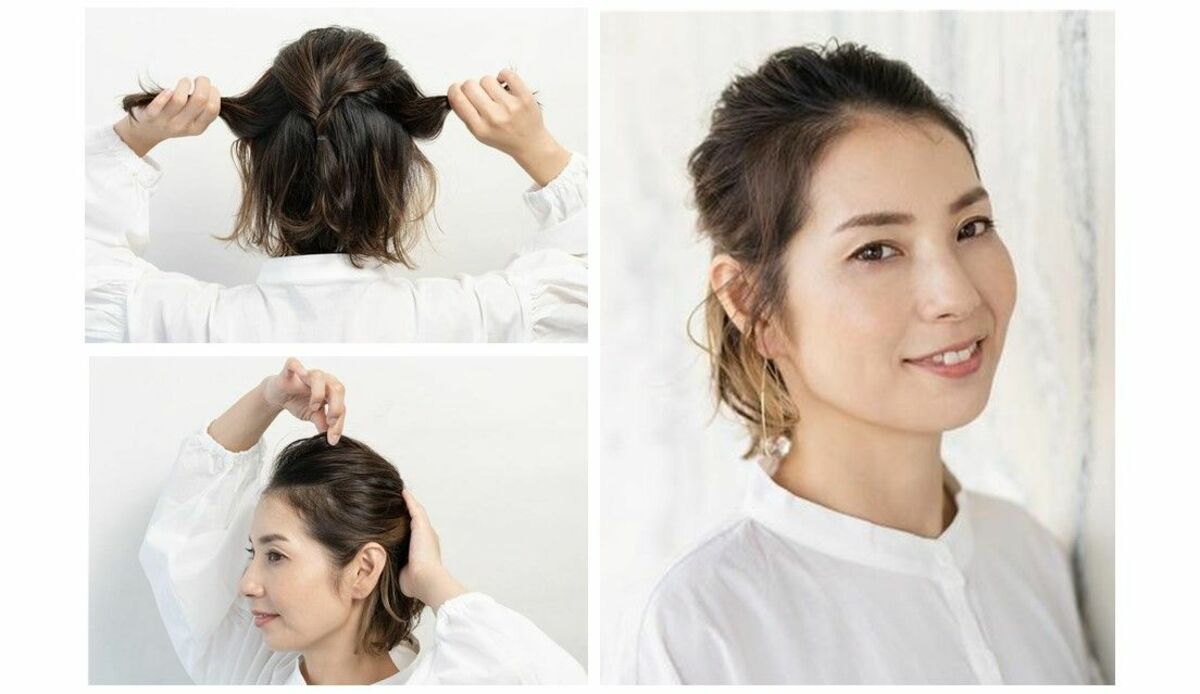 前髪なしの「ハーフアップ」の作り方｜抜け感のある簡単ヘアアレンジ５