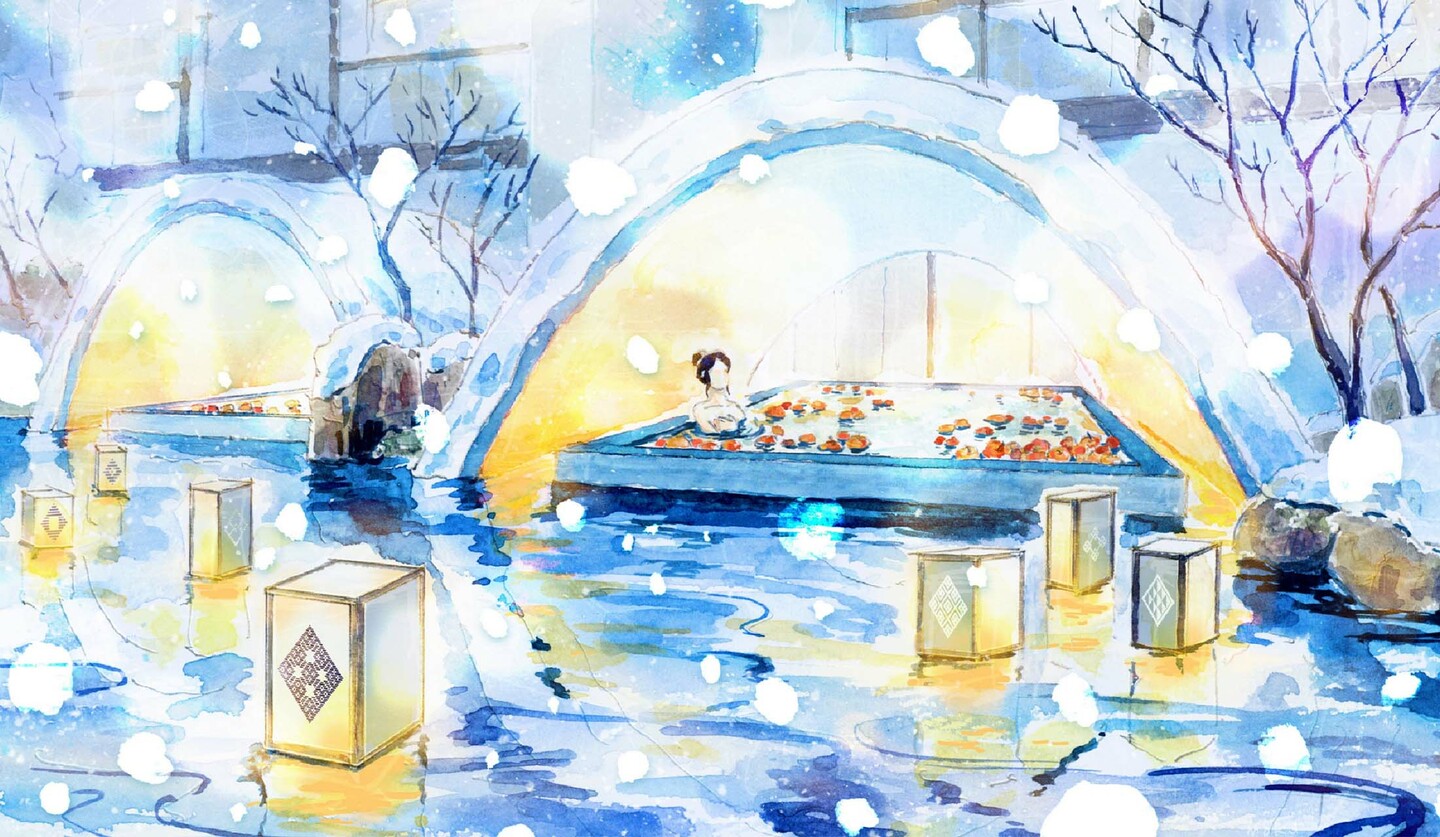 星野リゾート温泉旅館「界 津軽」の「かまくら露天風呂」イメージ