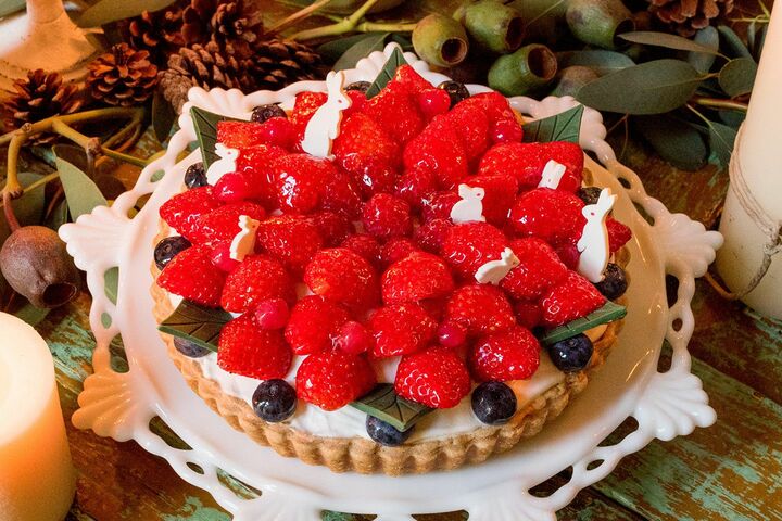 厳選クリームチーズとイチゴのハーモニーを堪能！ 2～3名用[15cm]￥3,780、5～6名用[19cm]￥5,581（ともに税込）