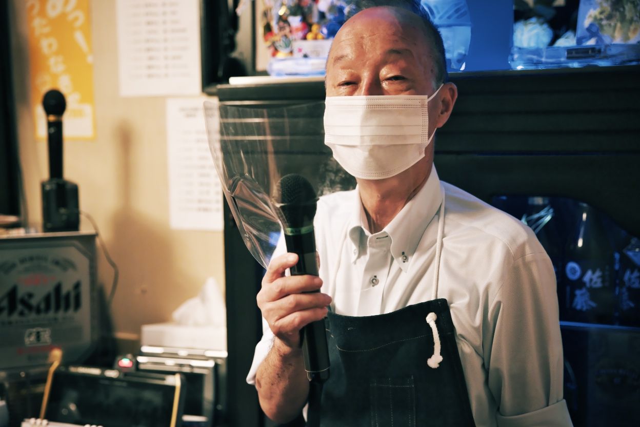 もちろん平野マスターもマスクをして接客