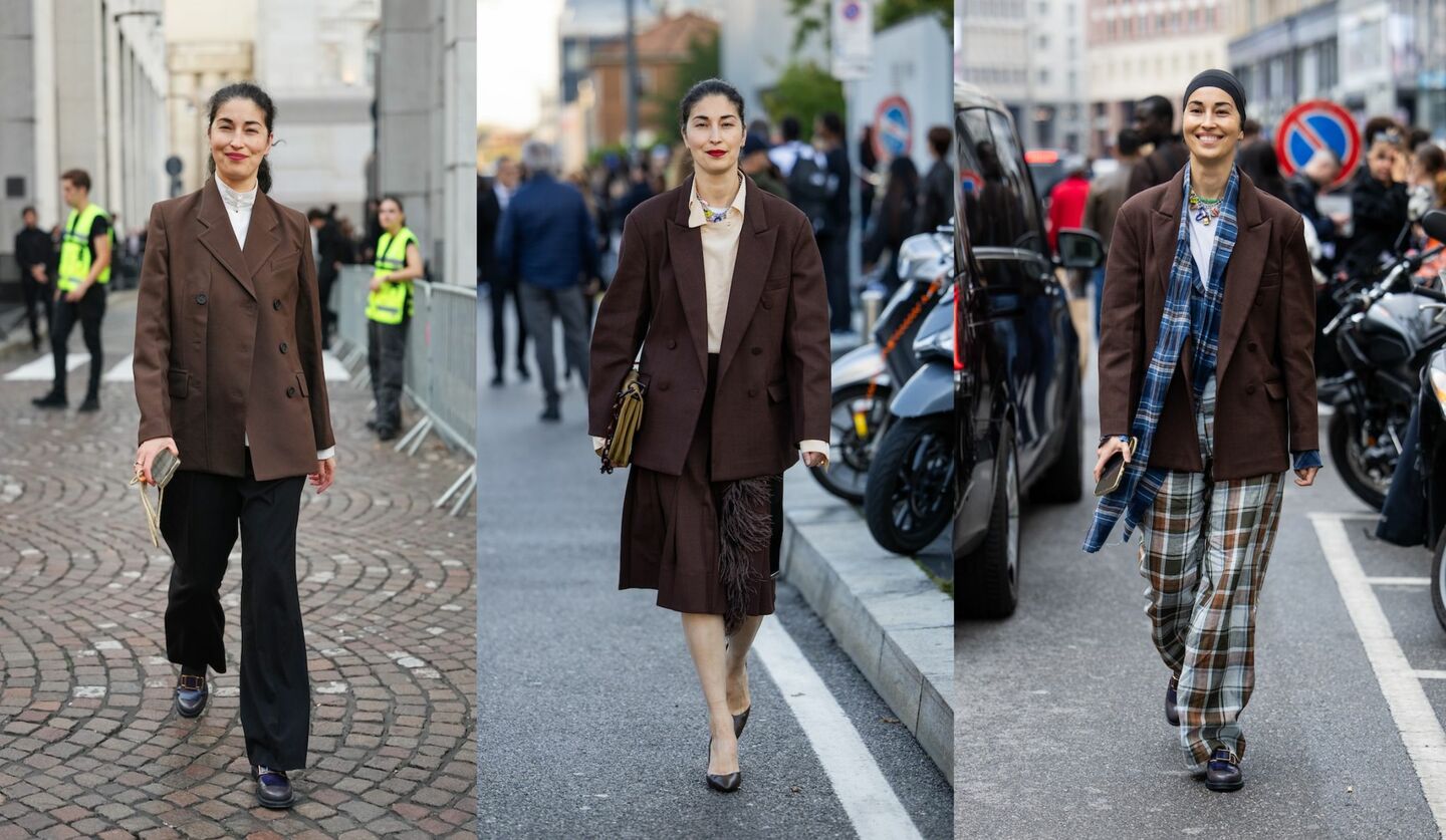 キャロライン・イッサの「ブラウンジャケット」コーデ3選