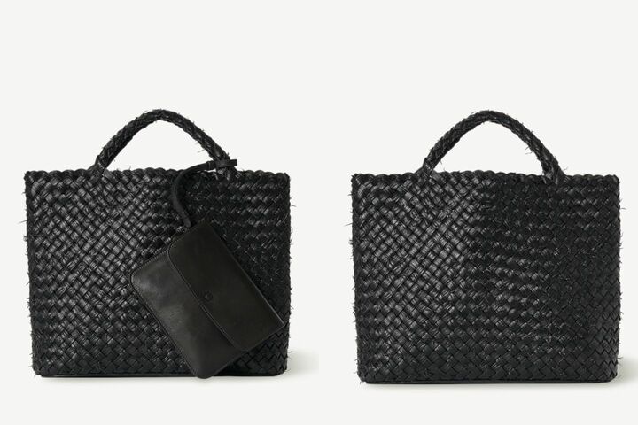 バッグ「AMBER」￥598,400【サイズ：縦26×横34×マチ10cm、素材：カクタスウィーブカーフスキン、カラー：ブラック】