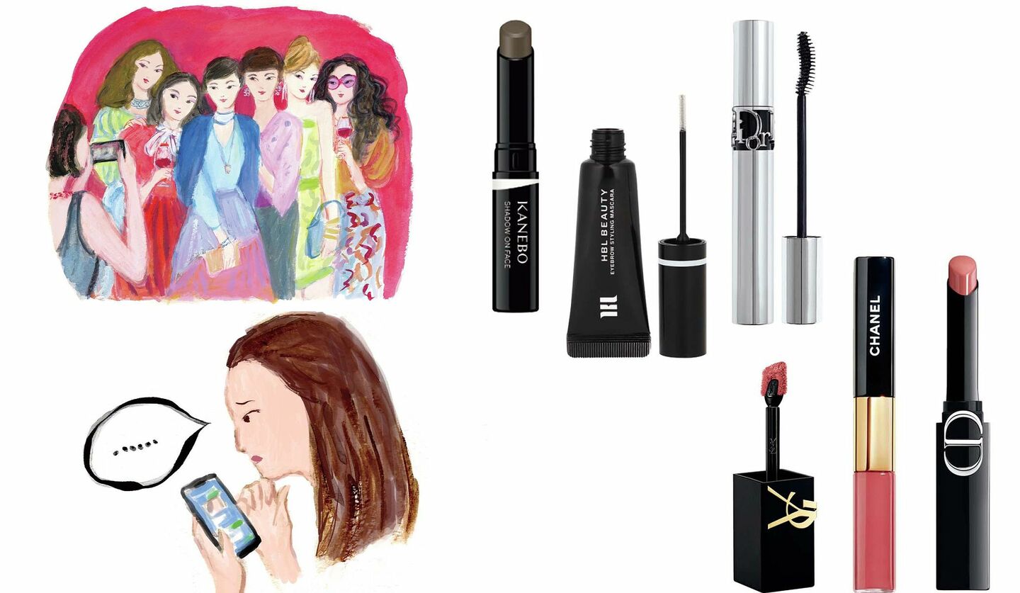 KANEBO、ディオール、HBL、シャネル、YSL BEAUTYのメイクアイテム