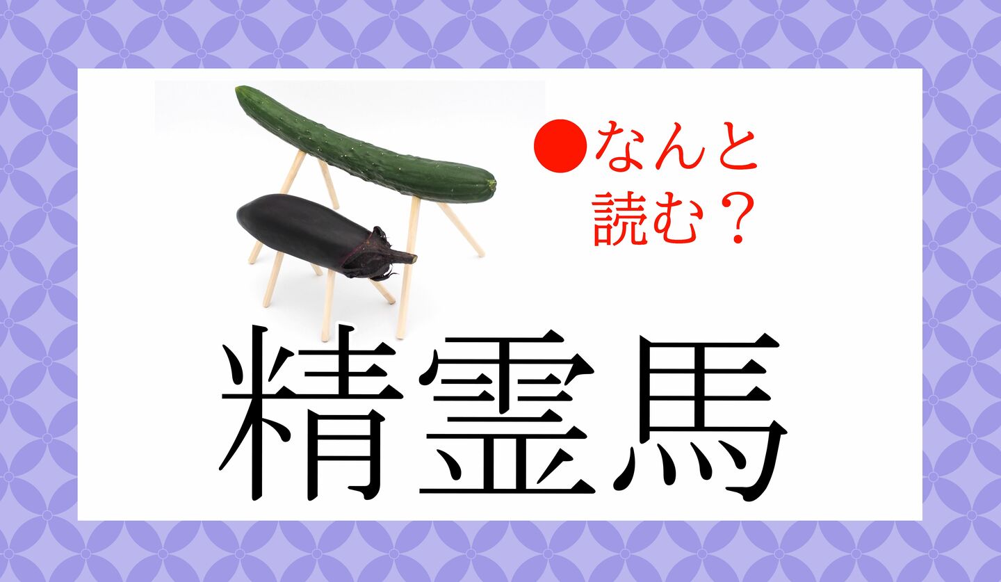 日本語クイズ　出題画像　難読漢字　「精霊馬」なんと読む？