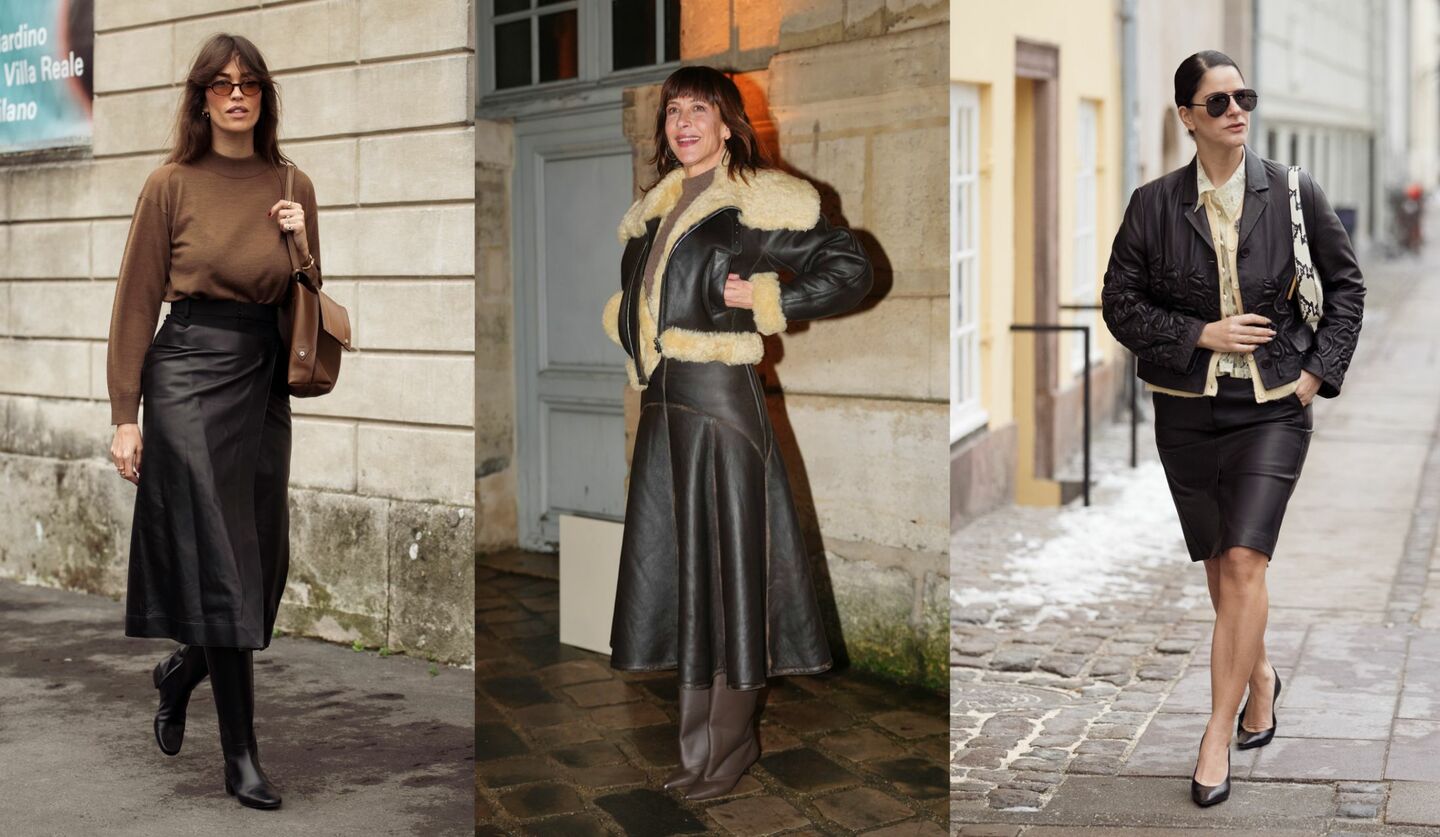 レザースカートでつくる洗練コーデ3選