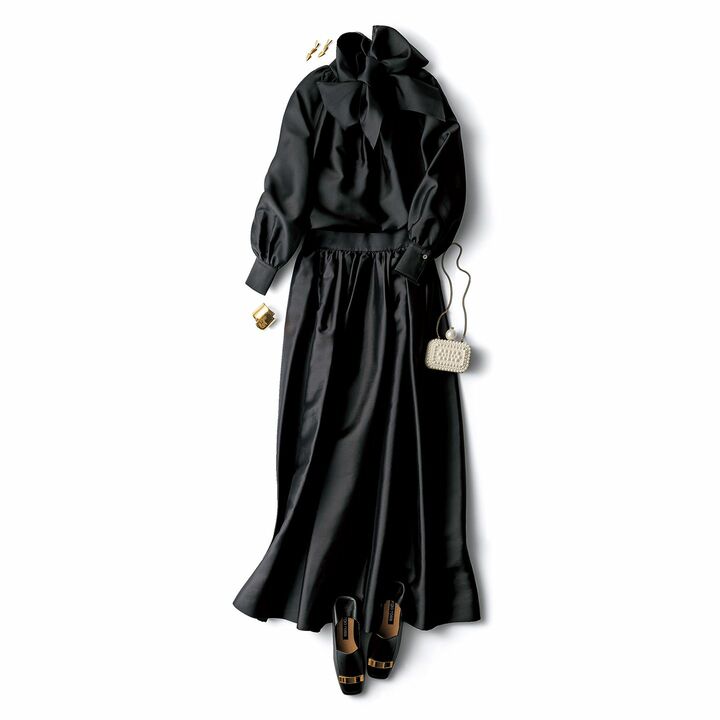 冬コーデ_1,ブラウス_1,スカート_1