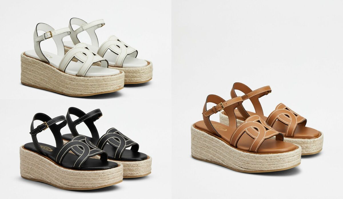 大人気*関税込*国内発送☆TOD'S☆トッズ レザーウェッジサンダル 大人気*関税込*国内発送☆TOD'S☆トッズ レザーウェッジサンダル