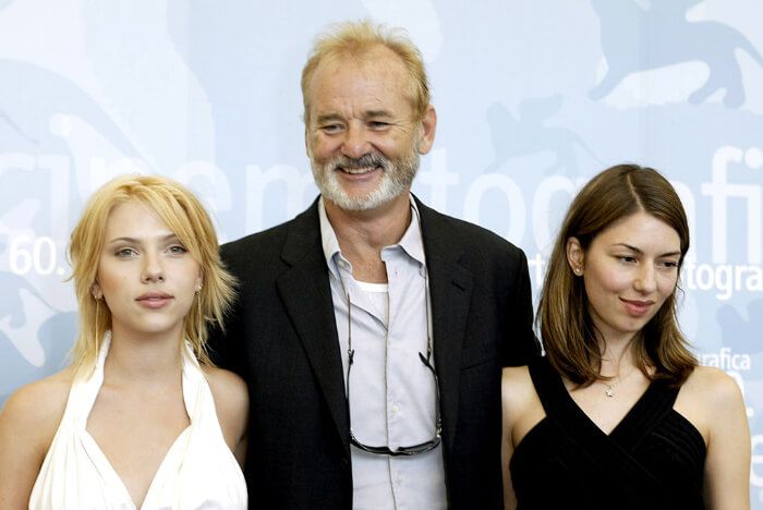 第60回ヴェネツィア国際映画祭でのフォトコール。左からスカーレット・ヨハンソン、ビル・マーレイ、ソフィア・コッポラ監督。