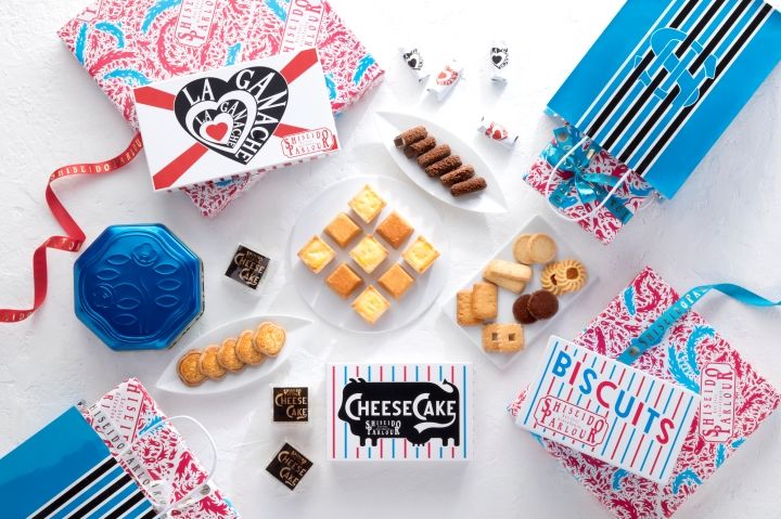 「花椿ビスケット」「チーズケーキ」をはじめ、洋菓子アイテムも充実。