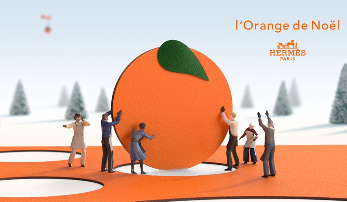 エルメスのオレンジクリスマス」｜デジタルメッセージカードと銀座の