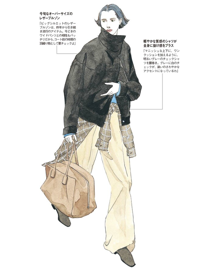 齊藤木綿子さんによる女性のイラスト
